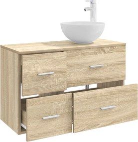 vidaXL Σετ Επίπλων Μπάνιου 2 pcs Sonoma Δρυς Επεξεργασμένο Ξύλο
