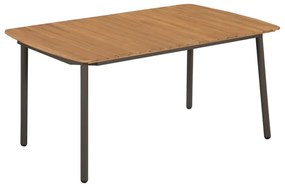vidaXL 44234  Garden Table 150x90x72cm Solid Acacia Wood and Steel