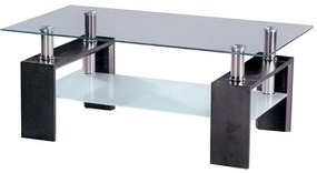 Τραπέζι Σαλονιού LINEA Wenge/Διάφανο Ξύλο/Τζάμι 110x60x45cm