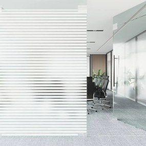 vidaXL Μεμβράνη Παραθύρου Αμμοβολή Σχέδιο Ρίγες 90x500 εκ. από PVC