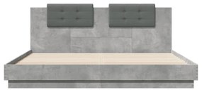 vidaXL Πλαίσιο Κρεβατιού με Κεφαλάρι και LED 160 x 200 εκ.