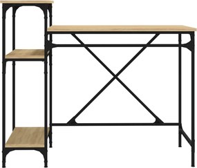 vidaXL Γραφείο με Ράφια Sonoma Δρυς 105x50x90 εκ. Επεξ. Ξύλο/Σίδηρος