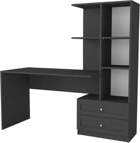 Γραφείο εργασίας Mantra Megapap χρώμα ανθρακί 150x60x152εκ.