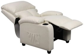 Πολυθρόνα Massage Sunday Κρεμ Pu 72Χ89Χ106εκ.