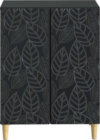 vidaXL Ντουλάπι Αποθήκευσης Μπάνιου DELFT Μαύρο 59,5 x 31 x 80 εκ
