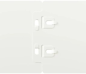 vidaXL Περιφράξεις γκαζόν 10 τεμάχια Λευκό από χάλυβα ψυχρής έλασης