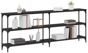 vidaXL Κονσόλα Μαύρη Δρυς 200x29x75 cm Επεξεργασμένο ξύλο