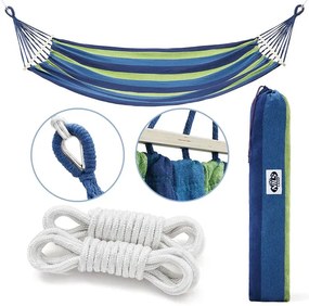 Αιώρα Διπλή Nils Camp Μπλε 70cm Ξύλινη βάση & μεταλλικό κρίκο