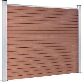 vidaXL Πάνελ Περίφραξης Καφέ 180 x 146 εκ. από WPC