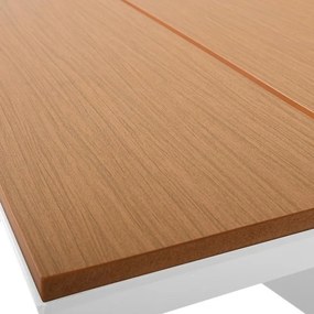 Τραπέζι FL6510 Fylliana Αλουμινίου Polywood Λευκό 150x90x75 εκ. 150x90x75 εκ.
