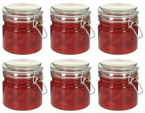 vidaXL Βάζα Αποθήκευσης 6 τεμ. 500 ml με Καπάκι Κλιπ