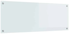 vidaXL Πίσω Πάνελ Κουζίνας Λευκό 110 x 40 x 0.6 εκ. σκληρυμένο γυαλί