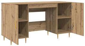 vidaXL Γραφείο artisan δρυς 140 x 50 x 75 εκ. Επεξεργασμένο ξύλο