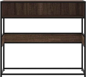 vidaXL Τραπέζι Κονσόλα Καφέ Δρυς 90x35x80 εκ. Επεξεργασμένο Ξύλο