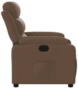 vidaXL Πολυθρόνα Ανακλινόμενη Καφέ Υφασμάτινη