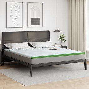 vidaXL Στρώματα Λευκό και Πράσινο 200 x 200 cm