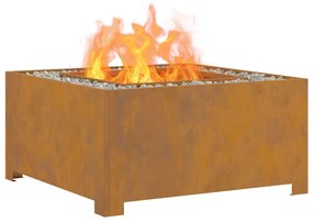 vidaXL Φωτιά Καφέ 80 x 80 x 40 cm Ατσάλι σκληρυθέν στον αέρα