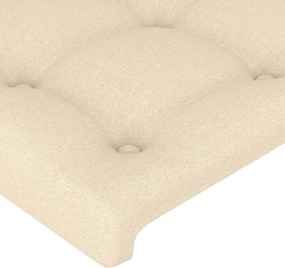 vidaXL Κεφαλάρι Κρεμ 160x5x118/128 εκ. Ύφασμα