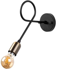 Φωτιστικό Τοίχου - Απλίκα Viraj 942FLG2131 12x31x25cm 1xE27 15W Black-Gold Opviq