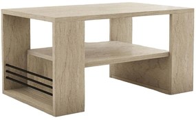 Τραπέζι Σαλονιού Iris 495SSE2113 80x50x40cm Travertine Beige