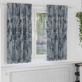 vidaXL Κουρτίνα με κουρτίνες 2 pcs Ασημί γκρι 175 x 140 εκ. Βελούδο