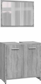 vidaXL Σετ Επίπλων Μπάνιου Γκρι Sonoma Επεξεργασμένο Ξύλο