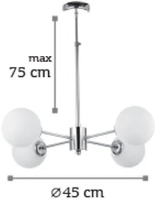 Φωτιστικό οροφής InLight 5321-4 Πολύφωτο