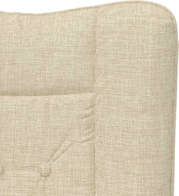 vidaXL Πολυθρόνα Κρεμ 63 x 67 x 94 εκ. Ύφασμα και κόντρα πλακέ