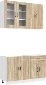 vidaXL Μονάδα κουζίνας KALMAR 4 pcs Sonoma Δρυς Επεξεργασμένο Ξύλο