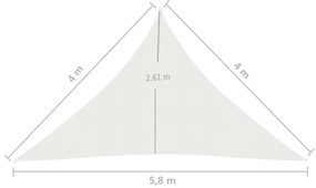 Πανί Σκίασης Λευκό 4 x 4 x 5,8 μ. από HDPE 160 γρ./μ² - Λευκό