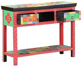 vidaXL Τραπέζι κονσόλας με συρτάρι Πολύχρωμο 100 x 30 x 77 εκ.