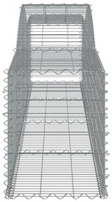 Συρματοκιβώτια Τοξωτά 15 τεμ. 400x50x60/80 εκ. Γαλβαν. Ατσάλι - Ασήμι