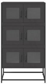 vidaXL Highboard Μαύρο 68x39x123 cm Χάλυβας