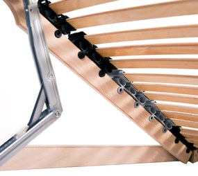 vidaXL Βάση κρεβατιού με λάμες Καφέ 120 x 190 cm Στερεό Ξύλο Μηλιάς