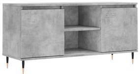 vidaXL Έπιπλο Τηλεόρασης Γκρι Σκυροδ. 104 x 35 x 50 εκ. Επεξεργ. Ξύλο