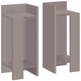 Megapap Κομοδίνο Elos Σετ 2 Τεμαχίων Ανοιχτή Μόκα 25x27x60εκ.