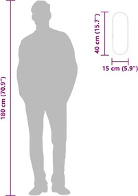 vidaXL Καθρέφτης Τοίχου Οβάλ Χρυσός 40x15 εκ.