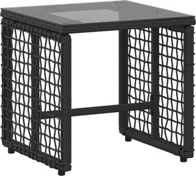 vidaXL Σετ Εξωτερικών Επίπλων με μαξιλάρι 5 pcs Μαύρο και Λευκό