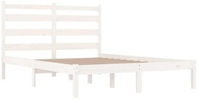 vidaXL Πλαίσιο Κρεβατιού Λευκό 120x190 εκ Μασίφ Πεύκο Small Double