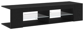 vidaXL Ντουλάπα τηλεόρασης με LED Φώτα Μαύρη Δρυς 135x39x30 εκ Επεξεργασμένο ξύλο