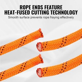 VEVOR Arborist Tree Climbing Rope Double Braid Polyester 0,95 cm (3/8") x 36,6 m (120') 48-Strand