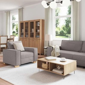 vidaXL Σετ Καναπέ με μαξιλάρι 3 pcs Taupe 220 x 78 x 84 εκ. ύφασμα
