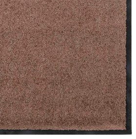 vidaXL Χαλάκι Εξώπορτας Καφέ και Μαύρο 90 x 150 cm