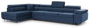 Γωνιακός καναπές Κρεβάτι Annabelle Maxi, με αποθηκευτικό χώρο, μπλέ 340x98x201cm-Δεξιά γωνία-BOG8684