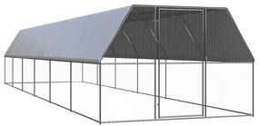 vidaXL Κοτέτσι - Κλουβί Εξωτ. Χώρου 3x12x2 μ. από Γαλβανισμένο Χάλυβα