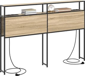 vidaXL Κεφαλάρι Αποθήκης με ράφι Sonoma Δρυς 120 cm Επεξεργασμένο ξύλο