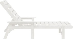 vidaXL Ξαπλώστρα 2 pcs Λευκό 195,5 x 53 x 98,5 εκ Πολυαιθυλένιο