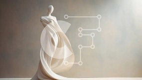 Intra Συλλεκτικό Ξύλινο Παζλ Plywood  4mm - Λευκό γλυπτό με ρέον φόρεμα Σε Ξύλινο Κουτί - Διαστάσεις Puzzle: 10x10 cm – 25 κομμάτια
