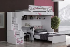 Stewehome Κουκέτα κρεβάτι με γραφείο