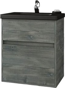 Drop Instinct 55 Smoked/Black - Βάση Επίπλου Με Μαύρο Νιπτήρα (55x46)